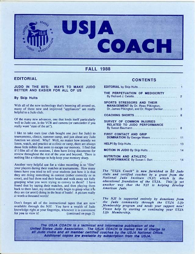 Fall 1988 USJA Coach Newsletter